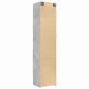 vidaXL betonszürke szerelt fa vékony tárolószekrény 50 x 42,5 x 225 cm