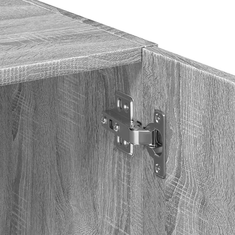 vidaXL szürke sonoma szerelt fa vékony tárolószekrény 50x42,5x225 cm