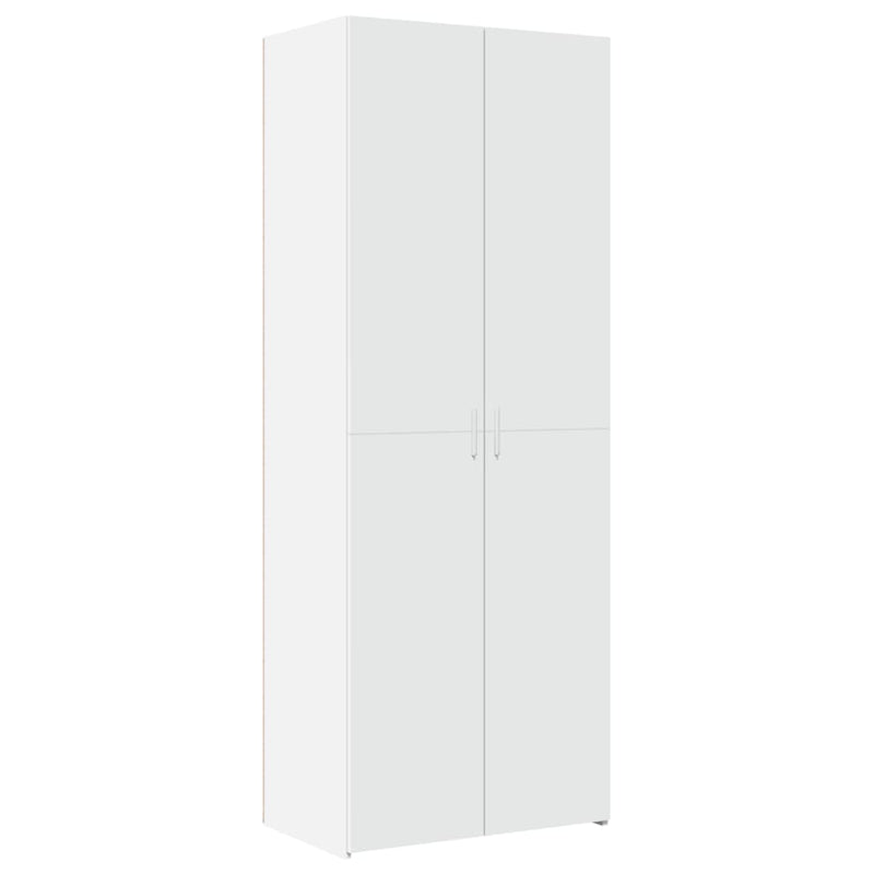 vidaXL fehér szerelt fa tárolószekrény 70 x 42,5 x 225 cm