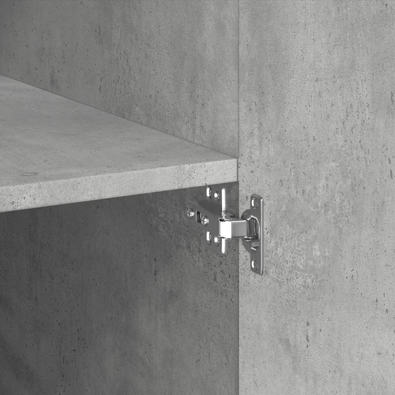 vidaXL betonszürke szerelt fa tárolószekrény 70 x 42,5 x 225 cm