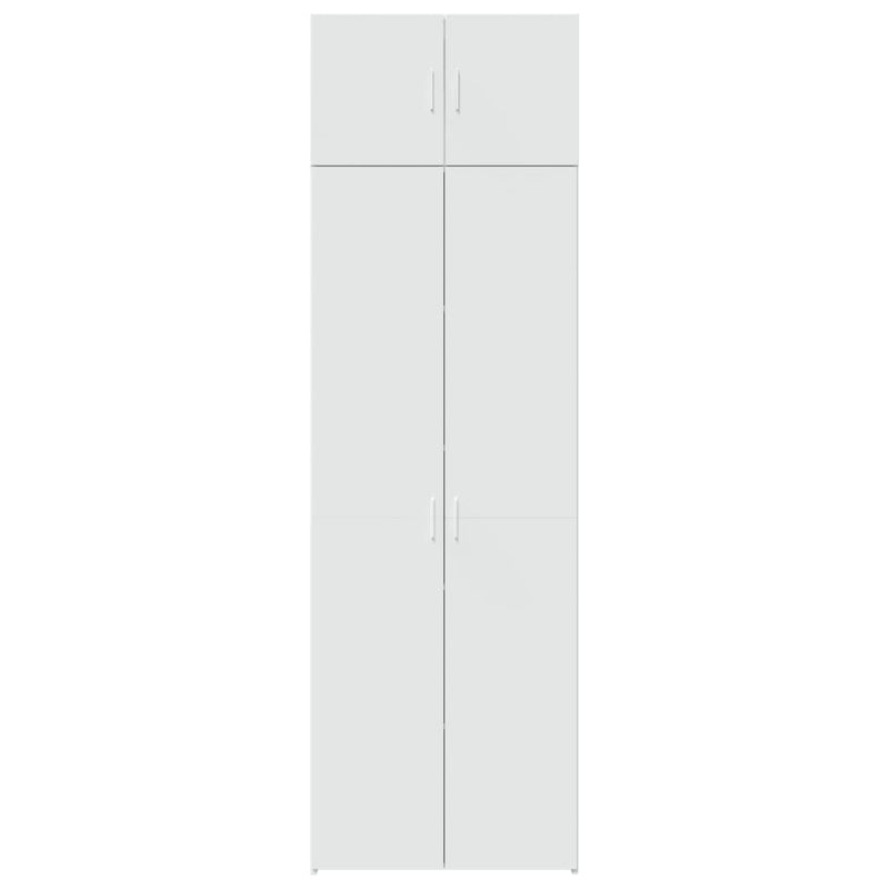 vidaXL fehér szerelt fa tárolószekrény 70 x 42,5 x 225 cm