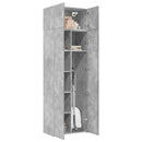 vidaXL betonszürke szerelt fa tárolószekrény 70 x 42,5 x 225 cm