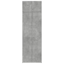 vidaXL betonszürke szerelt fa tárolószekrény 70 x 42,5 x 225 cm
