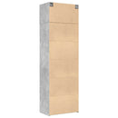 vidaXL betonszürke szerelt fa tárolószekrény 70 x 42,5 x 225 cm
