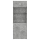 vidaXL betonszürke szerelt fa tárolószekrény 80 x 42,5 x 225 cm