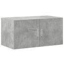 vidaXL betonszürke szerelt fa tárolószekrény 80 x 42,5 x 225 cm