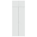 vidaXL fehér szerelt fa tárolószekrény 80 x 42,5 x 225 cm