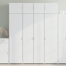 vidaXL fehér szerelt fa tárolószekrény 80 x 42,5 x 225 cm