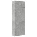 vidaXL betonszürke szerelt fa tárolószekrény 80 x 42,5 x 225 cm
