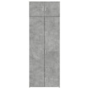 vidaXL betonszürke szerelt fa tárolószekrény 80 x 42,5 x 225 cm