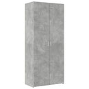 vidaXL betonszürke szerelt fa tárolószekrény 80 x 42,5 x 225 cm