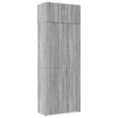 vidaXL szürke sonoma színű szerelt fa tárolószekrény 80x42,5x225 cm