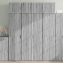 vidaXL szürke sonoma színű szerelt fa tárolószekrény 80x42,5x225 cm