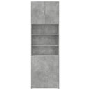 vidaXL betonszürke szerelt fa magasszekrény 80 x 42,5 x 249 cm