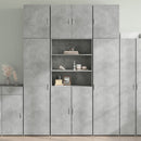 vidaXL betonszürke szerelt fa magasszekrény 80 x 42,5 x 249 cm
