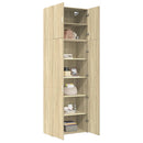 vidaXL sonoma tölgy színű szerelt fa magasszekrény 80 x 42,5 x 249 cm