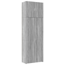 vidaXL szürke sonoma színű szerelt fa magasszekrény 80 x 42,5 x 249 cm