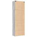 vidaXL szürke sonoma színű szerelt fa magasszekrény 80 x 42,5 x 249 cm