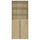 vidaXL sonoma tölgy szerelt fa magasszekrény 80 x 42,5 x 185 cm