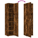 vidaXL füstös tölgy színű szerelt fa magasszekrény 40 x 42,5 x 185 cm