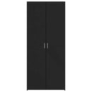 vidaXL fekete szerelt fa magasszekrény 70 x 42,5 x 185 cm