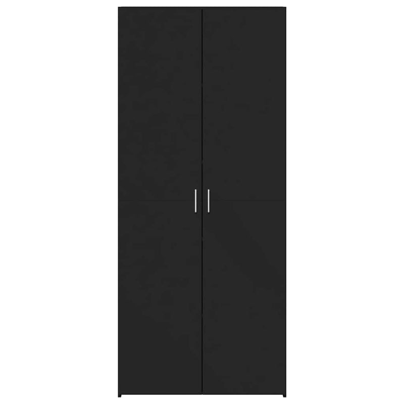 vidaXL fekete szerelt fa magasszekrény 70 x 42,5 x 185 cm