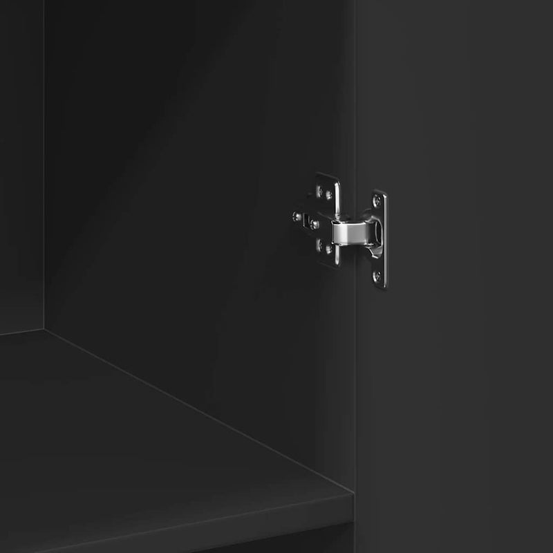 vidaXL fekete szerelt fa magasszekrény 70 x 42,5 x 185 cm