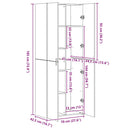 vidaXL füstös tölgy színű szerelt fa magasszekrény 70 x 42,5 x 185 cm