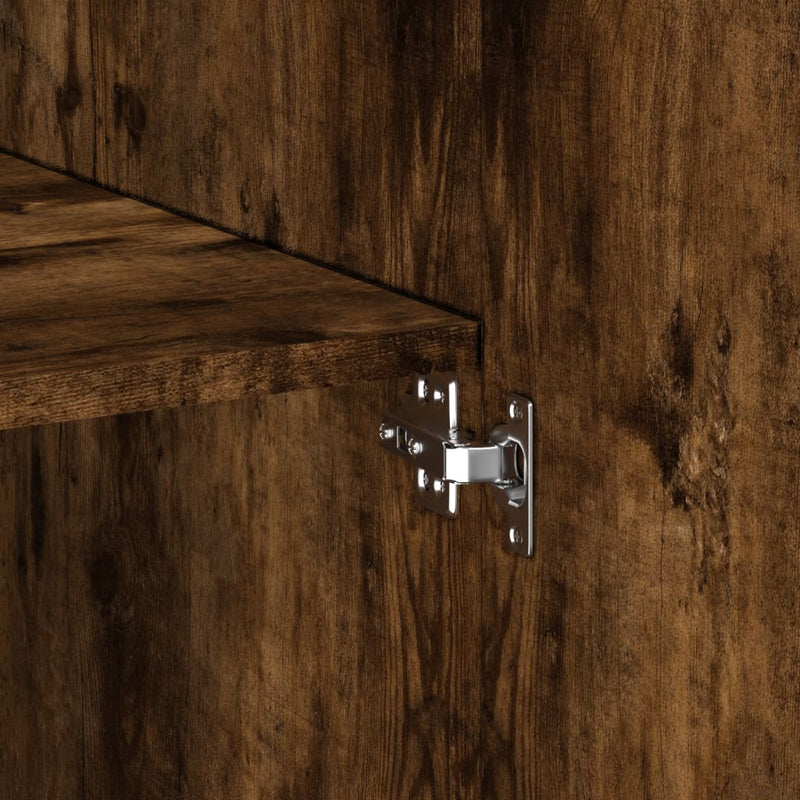 vidaXL füstös tölgy színű szerelt fa magasszekrény 80 x 42,5 x 185 cm