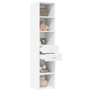 vidaXL fehér szerelt fa magasszekrény 40 x 42,5 x 185 cm