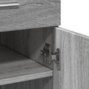 vidaXL szürke sonoma színű szerelt fa tálalószekrény 80 x 42,5 x 93 cm