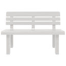 vidaXL fehér polipropilén kerti pad 110 x 52 x 71 cm