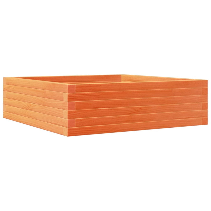 vidaXL viaszbarna tömör fenyőfa kerti virágláda 80x80x23 cm
