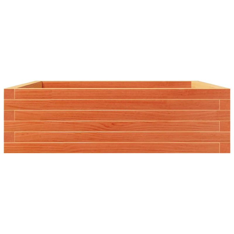 vidaXL viaszbarna tömör fenyőfa kerti virágláda 80x80x23 cm