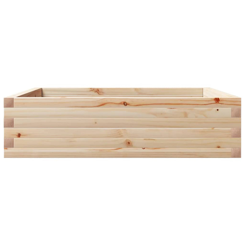 vidaXL tömör fenyőfa kerti virágláda 90 x 90 x 23 cm