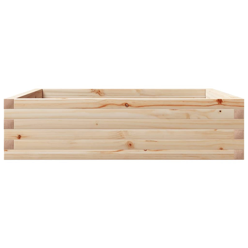 vidaXL tömör fenyőfa kerti virágláda 90 x 90 x 23 cm