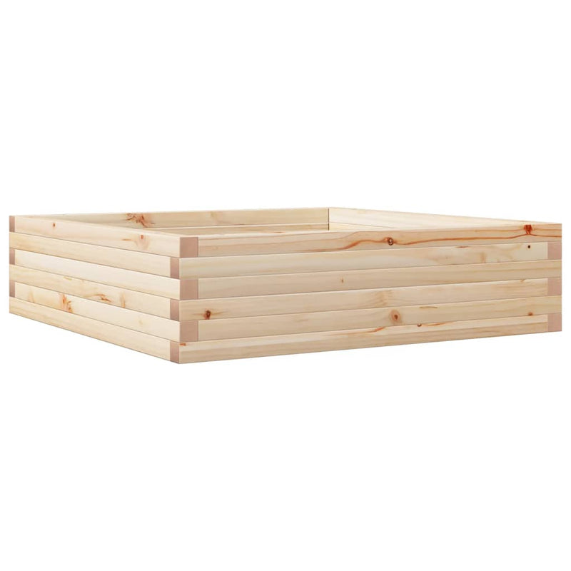 vidaXL tömör fenyőfa kerti virágláda 90 x 90 x 23 cm