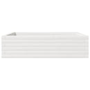 vidaXL fehér tömör fenyőfa kerti virágláda 90 x 90 x 23 cm