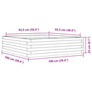 vidaXL viaszbarna tömör fenyőfa kerti virágláda 100 x 100 x 23 cm