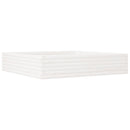 vidaXL fehér tömör fenyőfa kerti virágtartó 110x110x23 cm