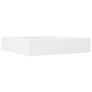 vidaXL fehér tömör fenyőfa kerti virágtartó 110x110x23 cm