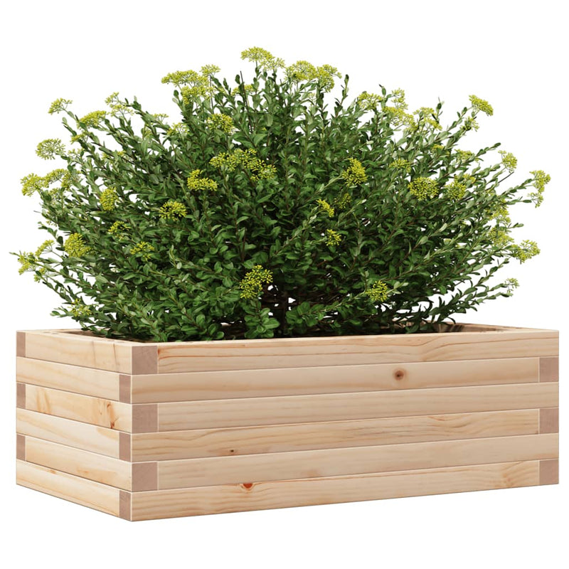 vidaXL tömör fenyő kerti virágláda 70 x 40 x 23 cm