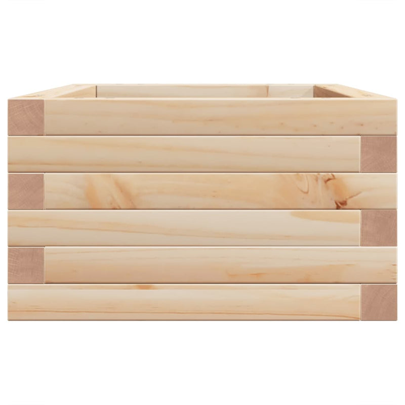 vidaXL tömör fenyő kerti virágláda 70 x 40 x 23 cm