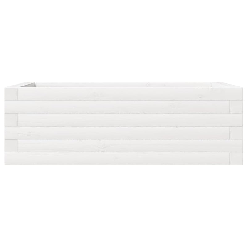 vidaXL fehér tömör fenyő virágláda 70 x 40 x 23 cm