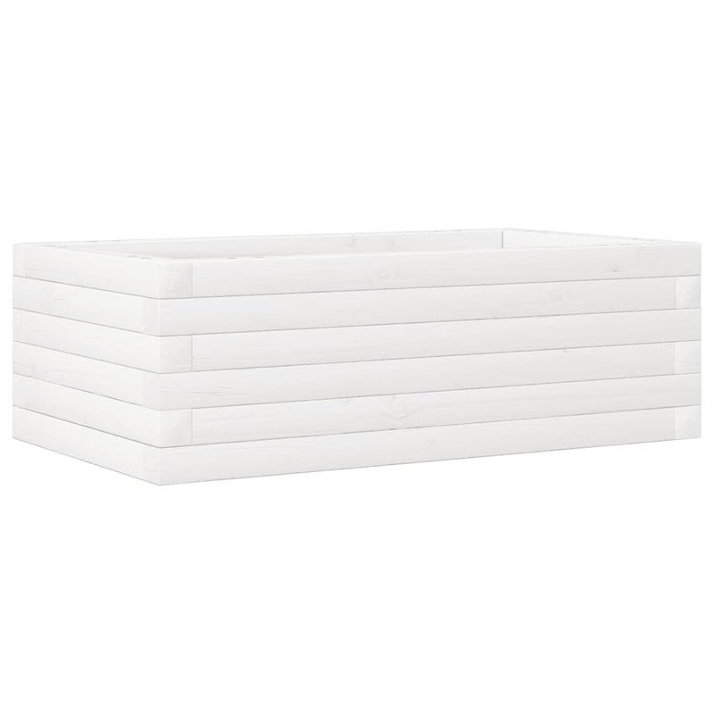 vidaXL fehér tömör fenyő virágláda 70 x 40 x 23 cm