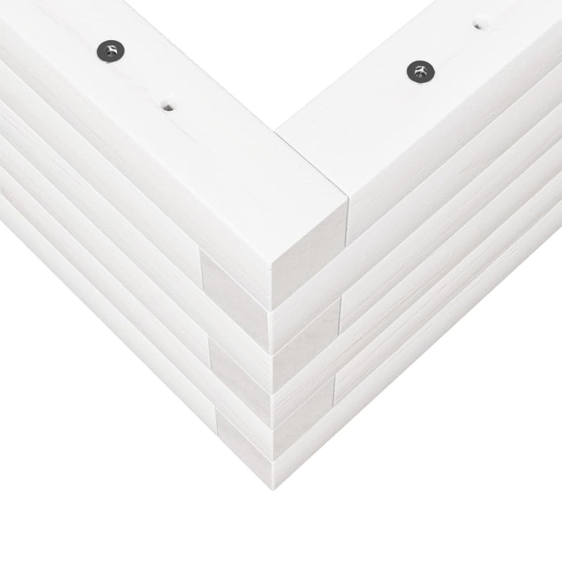 vidaXL fehér tömör fenyő virágláda 70 x 40 x 23 cm