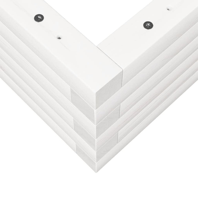 vidaXL fehér tömör fenyőfa kerti virágláda 90 x 40 x 23 cm