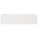 vidaXL fehér tömör fenyőfa kerti virágláda 90x60x23 cm