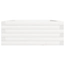 vidaXL fehér tömör fenyőfa kerti virágláda 90x60x23 cm