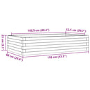 vidaXL tömör duglászfenyő kerti virágláda 110x60x23 cm